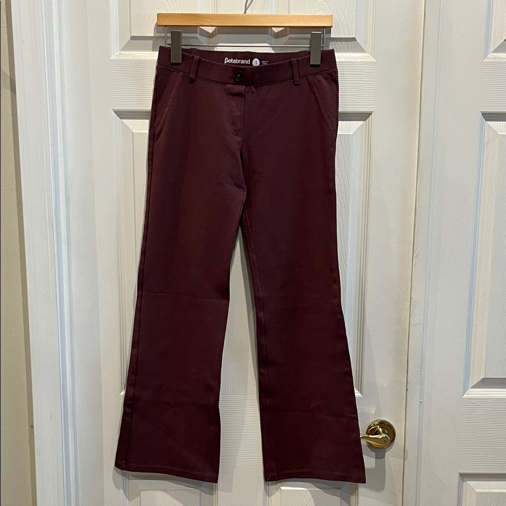 BETABRAND Mauve Stretchy Pull On Knit Pants - Picture 2 of 7